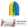 thumbnail image 2 of Lsque Rainbow Colored Pattern Knitted Beanie, Unisex Winter Hat, Knit Hat Winter Beanies Thick Fisherman Beanies Cuffed Plain Skull Caps, 2 of 6