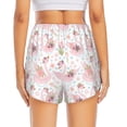 thumbnail image 2 of Lsque Swan And Flowers Printed Women's Running Shorts with Liner Pockets,Elastic Quick Dry Workout Athletic Gym Yoga Shorts,Womens High Waist Shorts-Medium, 2 of 9