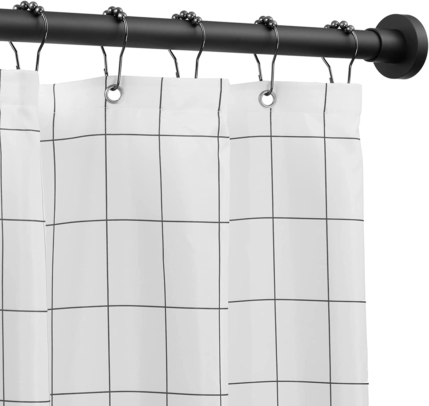 Adjustable Tension Shower Curtain Rod – 23.6″ To 117″ – Stainless Steel Chrome