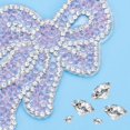 thumbnail image 4 of 7 Pcs Bow Rhinestone Applique (2.2"x2.6") Iron/Sew on Applique Patch Bowknot Glitter Crystal Applique for Bags Hats Shirts Clothing DIY Projects 7 Colors, 4 of 7