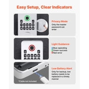 KFFKFF Fingerprint Door Lock Set, Electronic Biometric Deadbolt with Handle, Ergonomic Grip Design, Keyless Entry, Auto Locking, Temporary Code, Privacy Protection Password, Ideal for Home, Silver