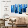 thumbnail image 5 of Elephant Stock Icy Blue Layers Wall Art - Horizontal Multi Panel Canvas - Living Room Wall Decor - Abstract Multi Panel - Blue And Decor - 68" x 42", 5 of 8