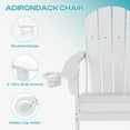 thumbnail image 3 of FODINGHILL Outdoor Folding Adirondack Chair set of 2, HDPE All Weather Patio Chair with Cup Holder for Deck Backyard Garden, White, 3 of 10