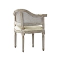 thumbnail image 3 of HomeRoots  24 in. Linen Arm Chair, Cream & Beige, 3 of 3