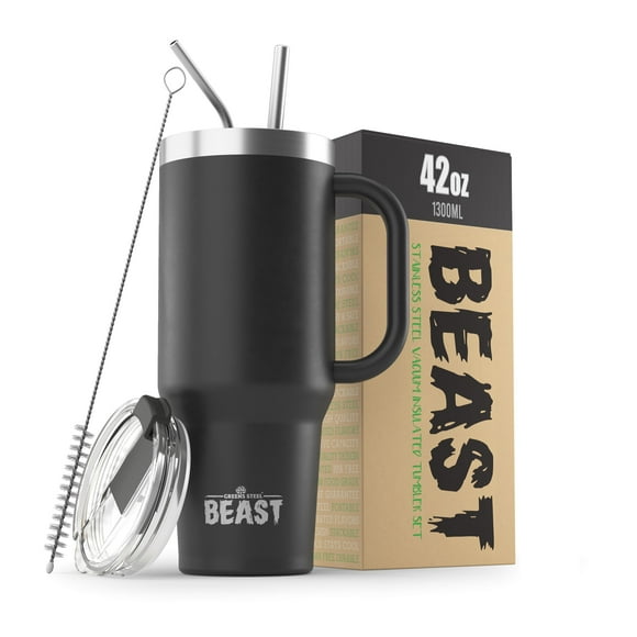 Tumbler Greens Steel Beast de acero inoxidable con aislamiento al vacío de 1250 ml