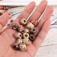 thumbnail image 6 of 100pcs Natural Printed Wood Beads Wooden Beads with Large Hole for DIY Jewelry Necklace Bracelet Making By PULMCheerger, 6 of 6