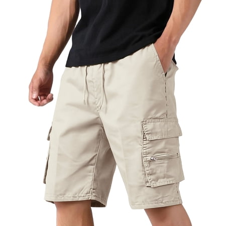 Men s Cargo Shorts Relaxed Fit 5-Inch Inseam Casual Outdoor Hiking Shorts with Multi-Pockets Lightweight Quick Dry Athletic Workout Shorts for Summer Fishing Golfing Walking
