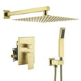 thumbnail image 1 of Boyel Living Bathroom Luxury Shower System Set 12 Inch Rainfall Shower Head System High Pressure Rainfall Shower Faucet in Brushed Gold Shower Head,Wall Mounted, 1 of 7