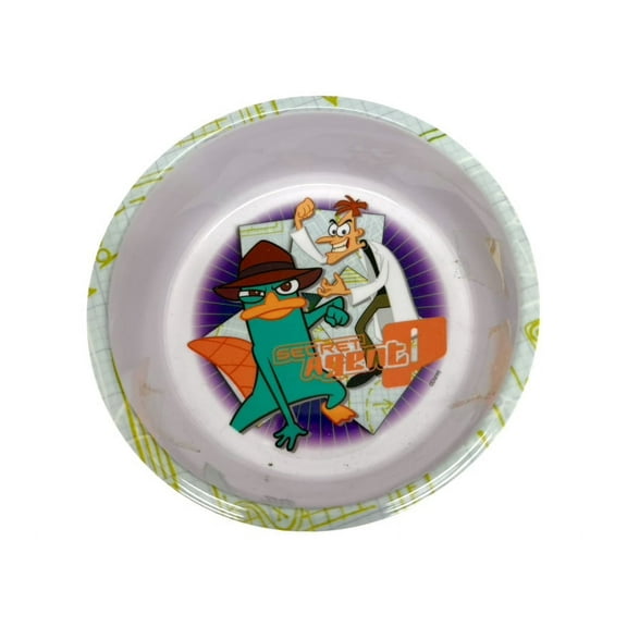 Disney Phineas and Ferbs Children Bowl Agent P and Dr Doofenshmirtz