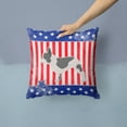 thumbnail image 2 of Caroline's Treasures BB3341PW1414 USA Patriotic French Bulldog Fabric Decorative Pillow , 14Hx14W, multicolor, 2 of 4