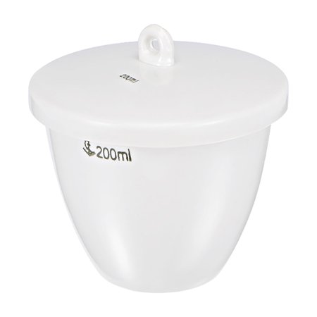 200ml Porcelain Crucible Cup with Lid for Foundry Melting Casting Refining