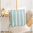thumbnail image 3 of Decorative Throw Pillow Covers Set of 2 Teal Blue Pillow Covers 20x20 Inch Throw Pillow Cover Linen Pillowcase Modern Boho Farmhouse Outdoor Pillow Covers for Couch Sofa Bed Living Room, 3 of 6