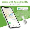 thumbnail image 3 of Bluetooth Key Finder, 4PCS Wallet Tracker Works with Apple Find My App (iOS Only), Replaceable Battery, Waterproof, White Item Finder for Bags, Luggage, Keys, Wallets (with Silicone Protective Cover), 3 of 8