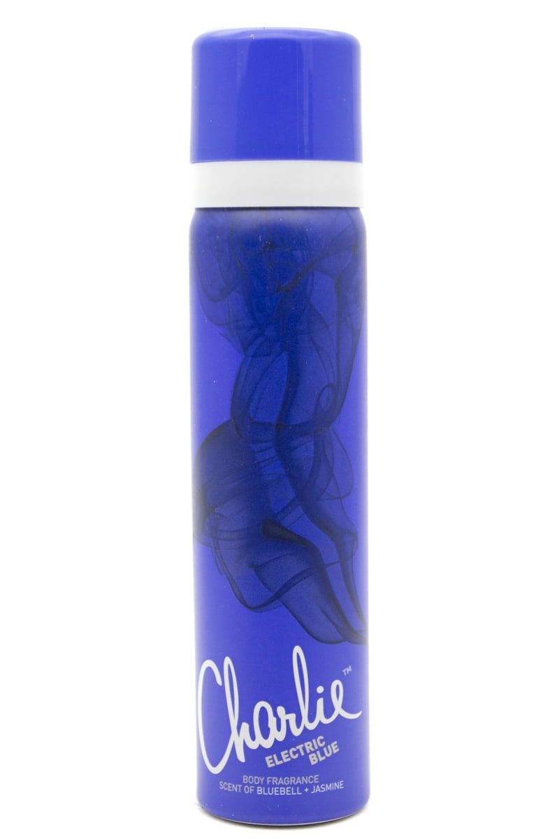 Revlon Charlie Electric Blue Body Fragrance Scent of Bluebell + Jasmine  75 mL