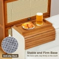 thumbnail image 2 of Kssiaz Bamboo Sofa Tray Table for Couch,Foldable Sofa Arm Tray Table, Foldable Couch Cup Holder for Snacks, Phone, Control, Cups, 2 of 7