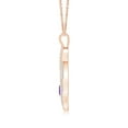 thumbnail image 2 of ANGARA Natural Amethyst Calla Lily Pendant Necklace with Diamond Accents in 14K Rose Gold for Women (Size-4x3mm) | February Birthstone, Anniversary, Jewelry Gift for Women | Natural Amethyst Necklace, 2 of 9
