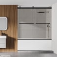 thumbnail image 4 of Marcelo 60" W x 58" H By Pass Tub Door in Brushed Gold with Clear Glass, 4 of 7