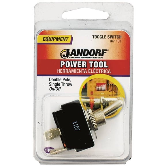 Jandorf 61131 DPST Toggle Switch, 15 Amp, 125 Volt