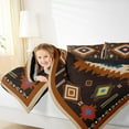 thumbnail image 3 of jejeloiu Vintage Aztec Rhombus Bedding Comforter Set,Colorful Bohemian Rhombus Twin Comforter Sets,Boho Tribal Geometric Bedding Set For Kids,Luxury Bedroom Decor Reversible,2-Piece, 3 of 7