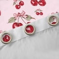 thumbnail image 4 of Homewish Watercolor Cherry Curtains Pack of 2 (42x84 Each) for Girls, Kawaii Bowtie Curtains Blackout, Tropical Fruit Leaves Bedroom Curtains, Red Pink Room Decor, 4 of 6