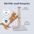 thumbnail image 3 of TRIXIE Parla 24.4 Inch Jute Cat Scratching Post with Plush Base, Gray, 3 of 4