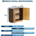 thumbnail image 2 of Buffet Bahut de Style Ferme de 31,5 Pouces avec Rangement, Crédence de Rangement en Chêne Rustique avec Tablettes Ajustables, Bar à Café Multifonction pour Salon, Cuisine, 2 of 7