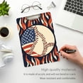 thumbnail image 3 of FORMRS Acrylic Clipboard with Low Profile Clip Standard A4 Letter Size, 12.5" x 9", Baseball Pattern, 3 of 8
