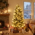 thumbnail image 2 of Costway 6 FT Artificial Christmas Tree with 806 Branch Tips, 270 Warm White LED Lights, 2 of 10
