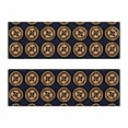 thumbnail image 2 of Abstract Bench Cushion Set of 2, Rhythmic Ethnic Circles Motifs Woodcut Look Modern Illustration Print, Standard Size Foam Pad and Decorative Cover, Dark Night Blue Peach, by Ambesonne, 2 of 4