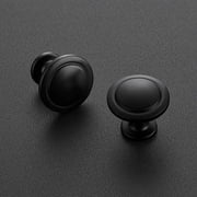 siisll 10 Pack Round Kitchen Cabinet Knobs Drawer Knobs Dresser Knobs Matte Black Zinc Knobs Drawer Pulls Door Knobs Dresser Drawer Handles Knobs for Dresser Drawers
