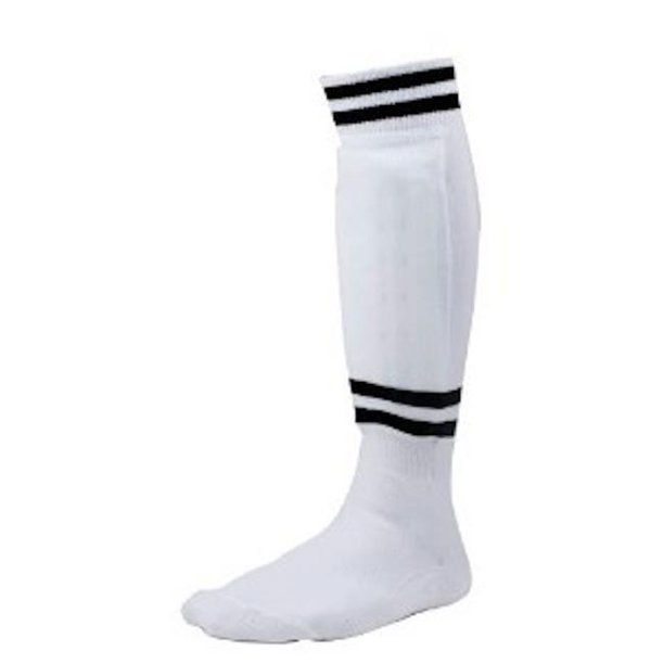 Youth Sock Style Soccer Shinguard, White Age 46