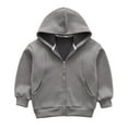 thumbnail image 2 of KYAIGUO Kids Boy's Girls Autumn Winter Sweatsuit Coats Baby Unisex Boys Girls Winter Warm Zip Up Long Sleeve Sweatshirt Outwear Tops Youth Fleece Jacket Hoodie for 3-14Years, 2 of 8