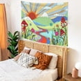 thumbnail image 5 of DaShan Boho Sun Tapestry Wall Hanging,Cute Mushroom Tapestries for Dorm Living Room Bedroom Decor 60"Wx50"L, 5 of 6