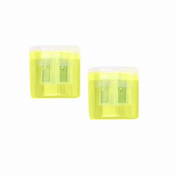 Rvkxad Mini Pencil Sharpener, Transparent Candy Color Pencil Planer, Compact Manual Sharpener with Storage for Art Supplies