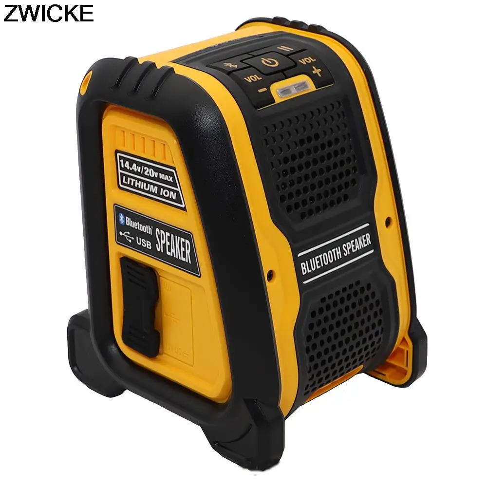 Portabl Bluetooth Speaker Player for Makita Dewalts Bosch Milwaukee 14.4-18V Lithium Battery Power Tool Charger 21v 18v 4Ah Outdoor Wireless Speaker with rechargeable