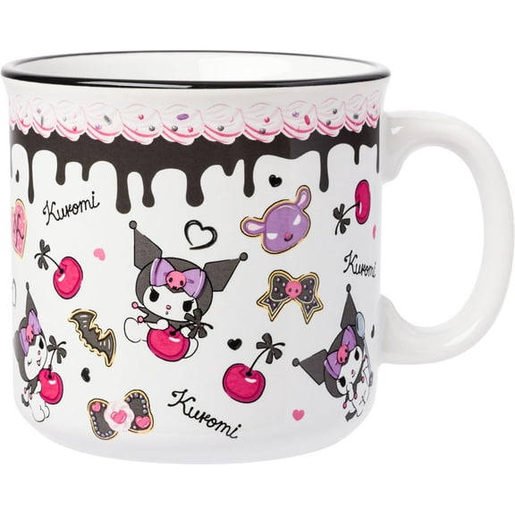 Sanrio Hello Kitty and Friends Keromi Sanrio Cake Toss Pattern Camper Mug 20 Ounces