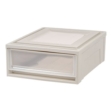 IRIS Stackable Storage Drawer 5.5 gal Gray/Translucent Frost 170441