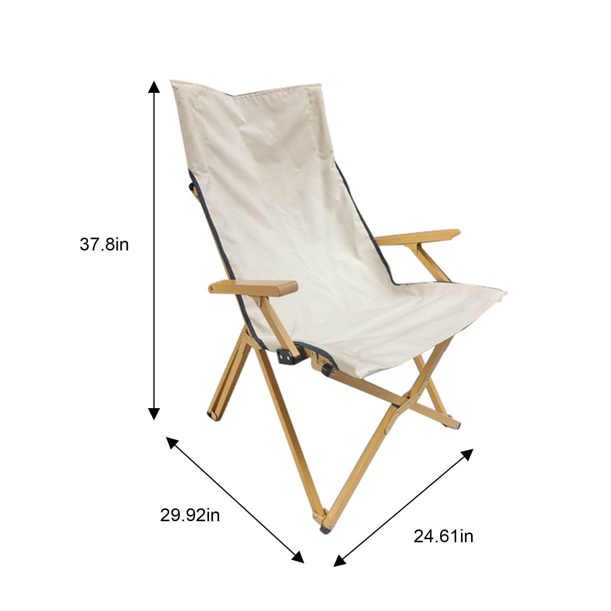 Mainstays Hard Arm Resort Fabric Beach Chair with Carry Bag, Tan, 2 Pack