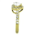 thumbnail image 3 of IP Gold(Ion Plating) Stainless Steel Ring with AAA Grade CZ in Clear for Women Clear Stone Color Style TK1900 Size 6, 3 of 3