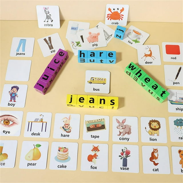RYRDWP Clearance Educational Building Blocks for Kids – English Learning Toys for Early Language Development, STEM Skills & Preschool Education