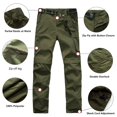 thumbnail image 3 of Pantalones JOMLUN para niños, casuales, de secado rápido, senderismo al aire libre, color verde militar, 3 of 9