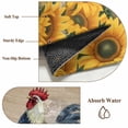 thumbnail image 5 of Farmhouse Large Area Rugs 8x10 ft Chicken in The Bathtub Sunflowers Floral Wood Grain Washable Rug Non Slip Indoor Carpet Absorbent Floor Mat for Living Room Bedroom Dining Room, 5 of 9