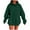 Green, variant on Women's Fashion Hoodies & Sweatshirts Casual Solid Color Round Neck Long Sleeved Loose Hooded Black Sweater Jacket Sizes S-2XL