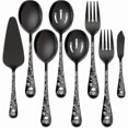 thumbnail image 2 of 5/8pcs Gothic Style Serving Utensils, Fine Stainless Steel Serving Spoon, Serving Slotted Spoon, Serving Fork Pie Server Butter Knife, Kitchen Utensil, 2 of 5