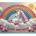 thumbnail image 3 of Colorful Theme Happy Birthday Banner Unicorn Theme Rainbow Decoration Balloon Elements for Kids Party Celebration Event, 3 of 7