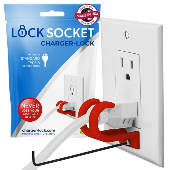 Cerradura para Enchufe con 3 Patas Roja