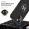 thumbnail image 7 of AIOVETEAB for iPhone 14 Case & iPhone 13 Case,Silky Soft Touch Heavy Duty Protective Cover with Ring Holder Kickstand Magnetic Phone Case,Black, 7 of 7