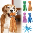 thumbnail image 3 of XEOVHV Whiskerspot Octopus Dog Toy,Eco-Friend Octopus Plush, Dance Octopus Squeaky Plush Dog Toys, Dogs Chew Toys for Aggressive Chewers, Made of Bite Resistance Material, No Stuffing (Orange), 3 of 6