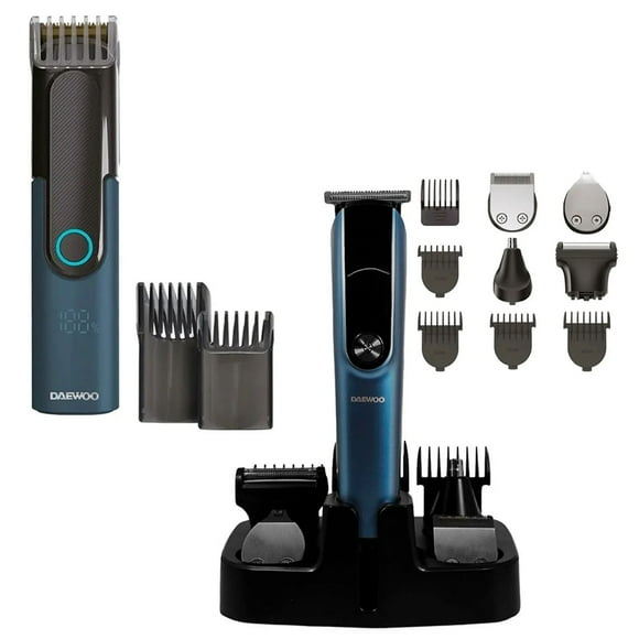 Kit Maquina Rasuradora Cortadora 3 Velocidades Todo En Uno Modelo DW-RECST 5w + Rasuradora Recargable Portátil 2 Velocidades DW-REC1 Daewoo