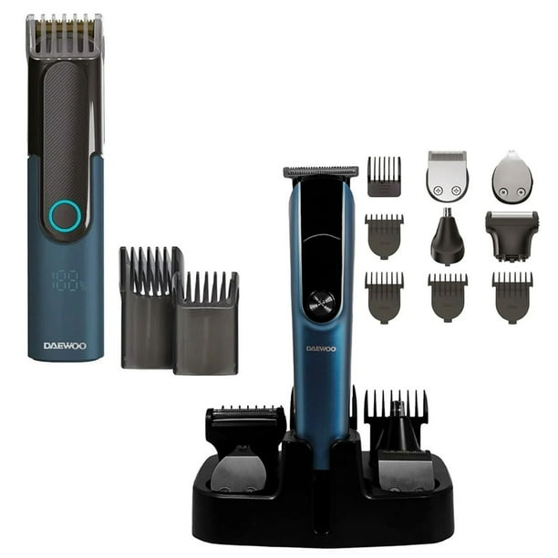 Kit Maquina Rasuradora Cortadora 3 Velocidades Todo En Uno Modelo DW-RECST 5w + Rasuradora Recargable Portátil 2 Velocidades DW-REC1 Daewoo